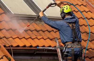 Démoussage et hydrofuge de toiture à Vicques